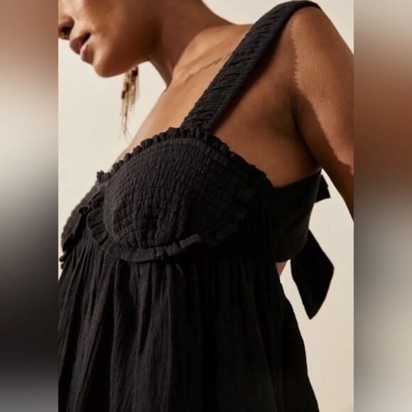 Free People Black Mini Dress - Picture 4 of 7